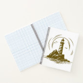 Lighthouse World Travel Adventure Vector Art Notizblock (Innenseite)