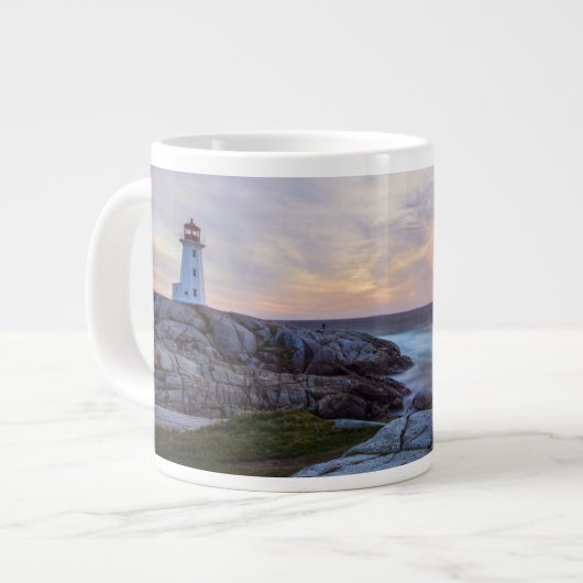 Lighthousen Peggy’s Cove Lighthouse Nova Scotia Jumbo-Tasse (Vorderseite Links)