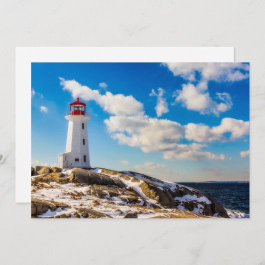 Lighthousen Peggy’s Cove Nova Scotia Dankeskarte (Vorne/Hinten)