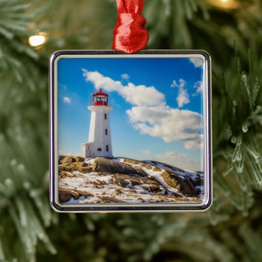 Lighthousen Peggy’s Cove Nova Scotia Ornament Aus Metall (Baum)