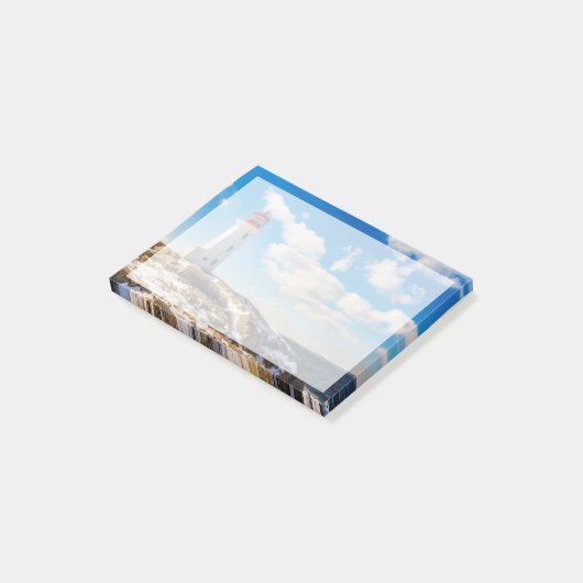 Lighthousen Peggy’s Cove Nova Scotia Post-it Klebezettel (angewinkelt)