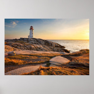 Lighthousen Peggy’s Cove Nova Scotia Poster