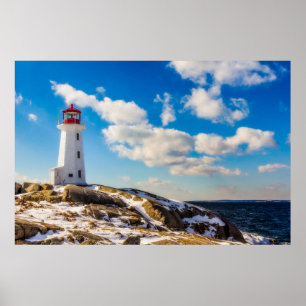 Lighthousen Peggy’s Cove Nova Scotia Poster