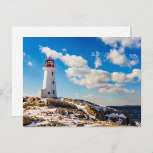 Lighthousen Peggy’s Cove Nova Scotia Postkarte (Vorne/Hinten)