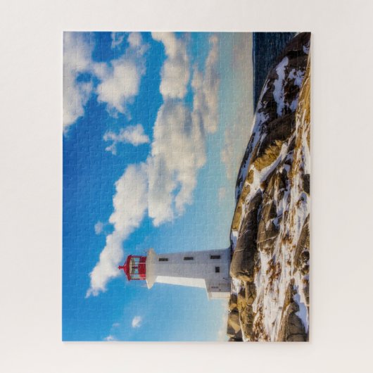 Lighthousen Peggy’s Cove Nova Scotia Puzzle (Vertikal)