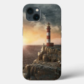 Lighthousen Red & White Lighthouse Case-Mate iPhone Hülle (Rückseite)