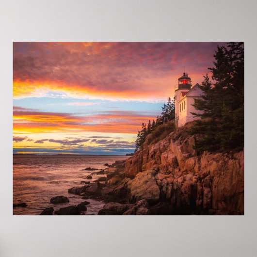 Lighthouses | Acadia National Park Maine Poster (Vorne)