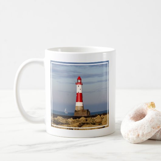 Lighthouses | Beachy Head Lighthouse England Kaffeetasse (Mit Donut)
