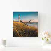 Lighthouses | Big Sable Lighthouse Ludington, MI Quadratische Wanduhr (Zuhause)