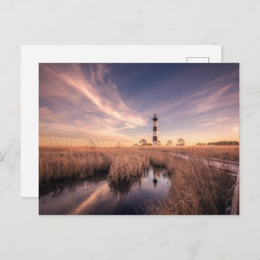 Lighthouses | Bodie Island Outerbanks NC Postkarte (Vorne/Hinten)