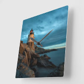 Lighthouses | Castle Hill Lighthouse Quadratische Wanduhr (Winkel)