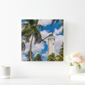 Lighthouses | Dewundara Matara Sri Lanka Quadratische Wanduhr (Zuhause)