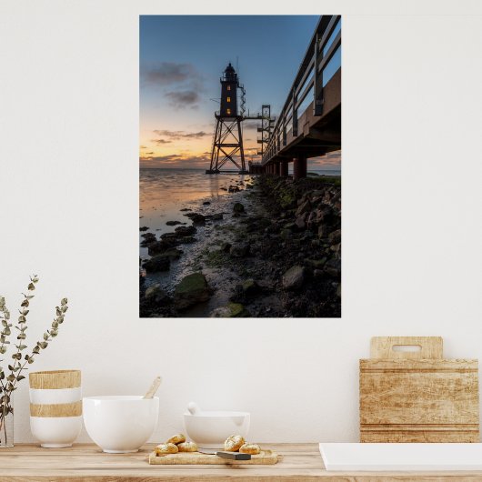 Lighthouses | Eversand-Oberfeue Germany Poster (Küche)
