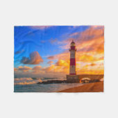 Lighthouses | Itapuã Brazil Lighthouse Fleecedecke (Vorderseite (Horizontal))