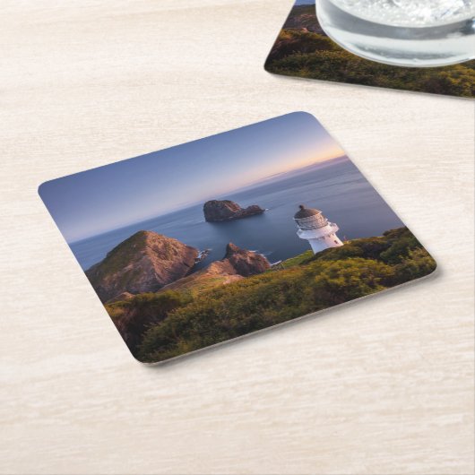 Lighthouses | Lighthouse Cape Brett New Zealand Rechteckiger Pappuntersetzer (angewinkelt)