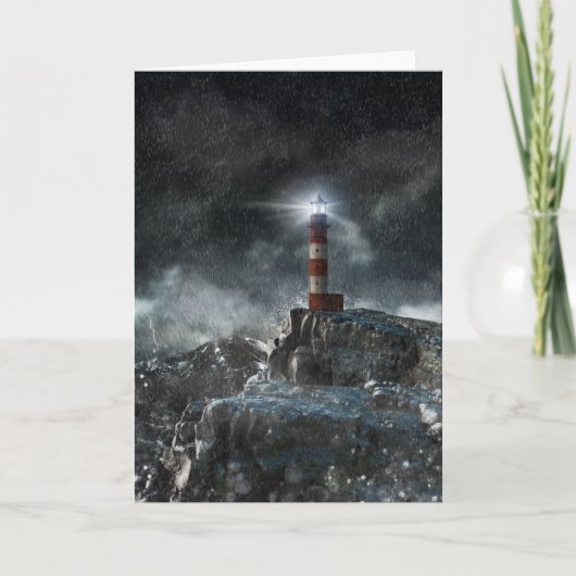 Lighthouses | Lighthouse in the Storm Karte (Vorderseite)
