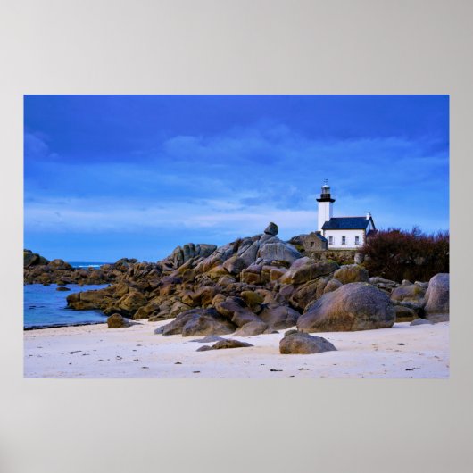 Lighthouses | Phare de Pontusval France Finistere Poster (Vorne)