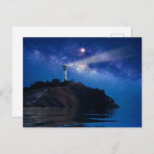 Lighthouses | Starry Night Lighthouse Postkarte (Vorne/Hinten)