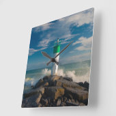 Lighthouses | Wellington Ontario Canada Quadratische Wanduhr (Winkel)