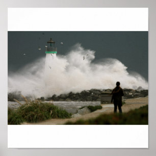 LighthouseWavelarge Poster
