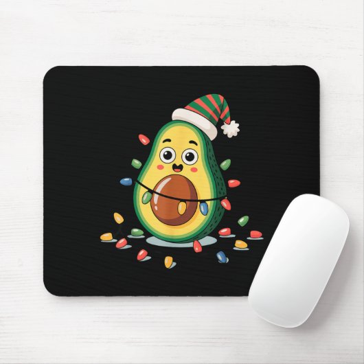 Lighting Avocado Ugly Christmas Sweater Guacamole  Mousepad (Mit Mouse)