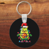 Lighting Avocado Ugly Christmas Sweater Guacamole Schlüsselanhänger (Vorderseite)