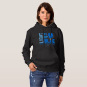 Lighting It Up Blue Autismus Awareness Shirt, Auti Hoodie (Vorne ganz)