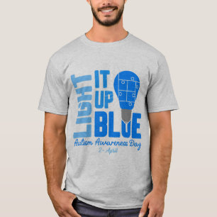 Lighting It Up Blue Autismus Awareness Shirt, Auti T-Shirt