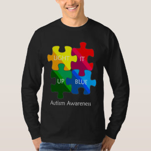 Lighting It up Blue Puzzle Stücke für Autismus Awa T-Shirt