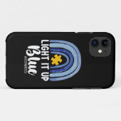 Lighting It Up Blue Rainbow Autismus Awareness Fam Case-Mate iPhone Hülle (Rückseite (Horizontal))