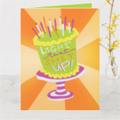 Lighting It Up Funny Birday Card Karte (Gelbe Blume)