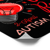Lighting It Up Red Autismus Awareness Puzzle Männe Poster (Ecke)