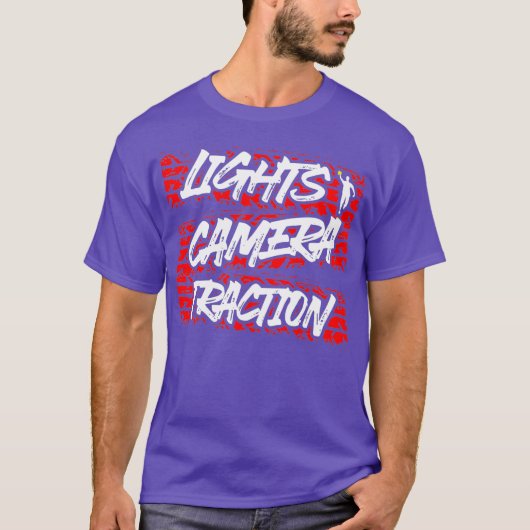 Lighting Kamera Traktion Street Drag Race T-Shirt (Vorderseite)