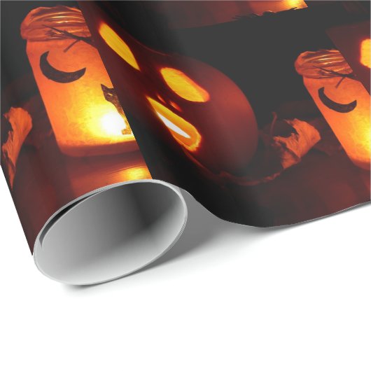 Lighting Kürbis Halloween Packpapier (Rolleneckpunkt)