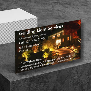 Lighting Landscaping Business Cards Visitenkarte