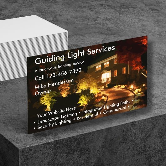 Lighting Landscaping Business Cards Visitenkarte