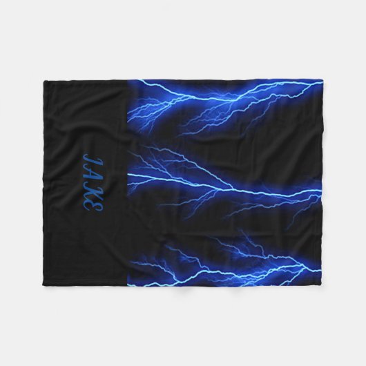 Lighting Streik Fleece Decke. (Vorderseite (Horizontal))