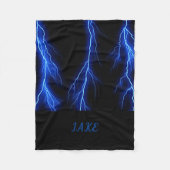 Lighting Streik Fleece Decke. (Vorderseite)