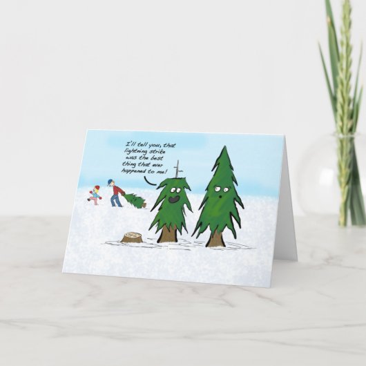 Lighting Strike Weihnachtskarte Feiertagskarte (Vorderseite)