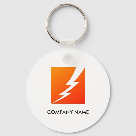 Lightning Bolt Customizable Keychain Schlüsselanhänger (Vorderseite)