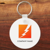 Lightning Bolt Customizable Keychain Schlüsselanhänger (Vorderseite)