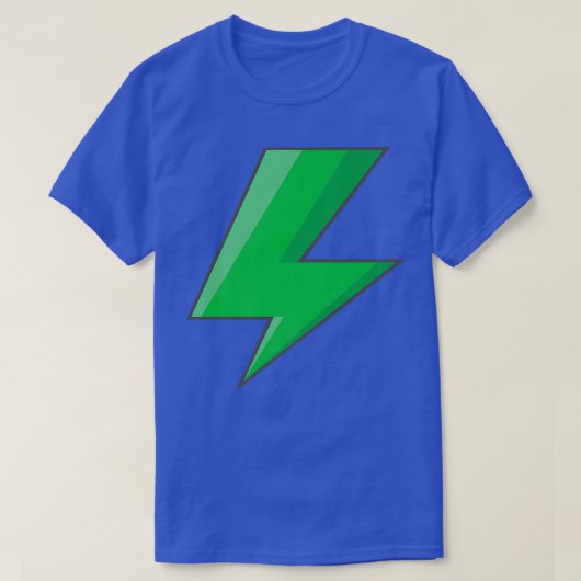 Lightning Bolt Lime Green Graphic T-Shirt Easy Hal (Design vorne)