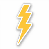 Lightning Bolt Yellow Aufkleber (Vorderseite)