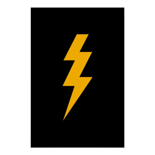 Lightning Bolt Yellow Poster (Vorderseite)