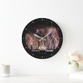 Lightning bolts Business Acrylic Wall Clock Große Wanduhr (Zuhause)