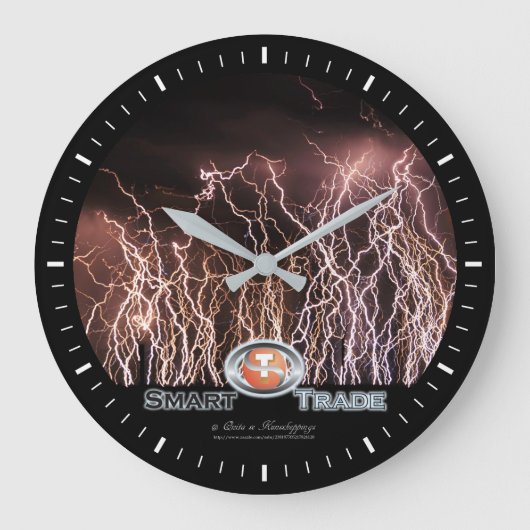 Lightning bolts Business Acrylic Wall Clock Große Wanduhr (Vorderseite)