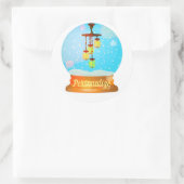 Lightning Bug Laternenschneekugel Runder Aufkleber (Tasche)