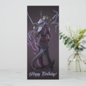 Lightning Dragon happy birthday Einladung (Stehend Vorderseite)