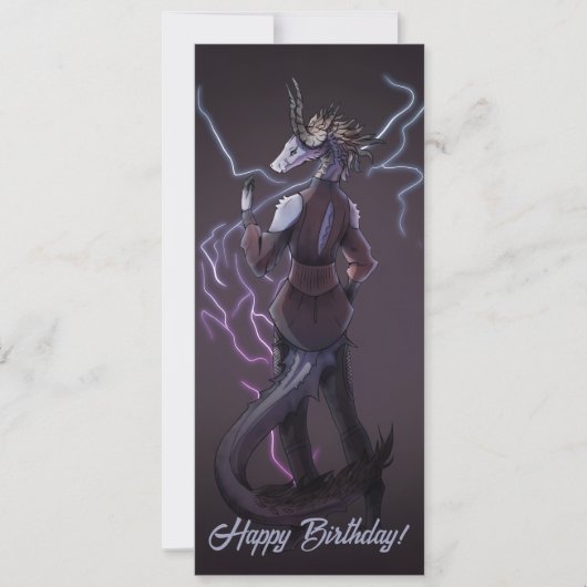 Lightning Dragon happy birthday Einladung (Vorderseite)