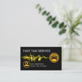 Lightning Fast Taxi Service Driving Visitenkarte (Stehend Vorderseite)